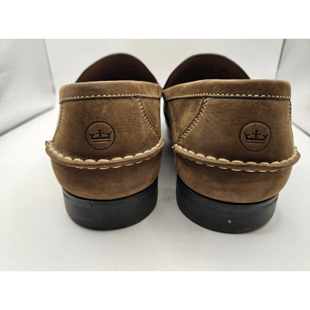 Peter Millar Suede Driving Moccasins Men 9W Loafers Shoes Brown‎ #386